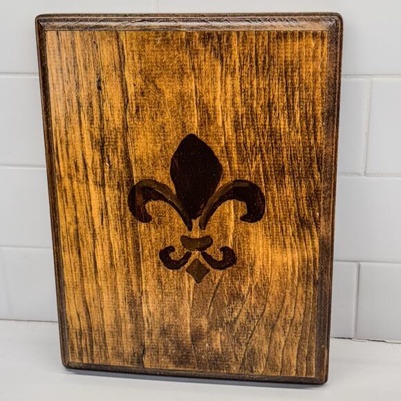 Rustic and Simple French Quarter, Fleur De Lis, Wooden Wall Art, 11” x 8.5” - Picture 2 of 5